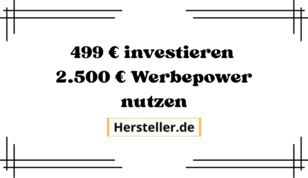 Sie als Hersteller bezahlen nur für Ihre 250 € Anteil, erhalten aber Zugriff auf das Lead-Volumen einer 2.500 € Kampagne.