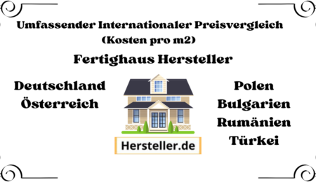 Umfassender Internationaler Preisvergleich (Kosten pro m2) Fertighaus vom Hersteller