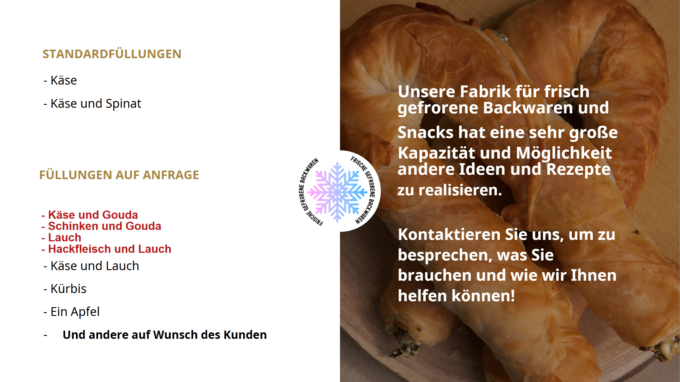 Backwarenhersteller – Gefrorene Backwaren Hersteller